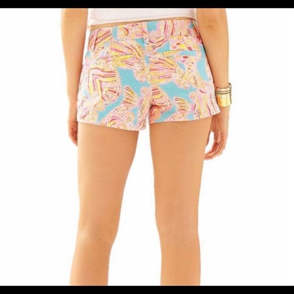 Lilly pulitzer the Walsh shorts breakwater blue size 0 EUC statement shorts - Picture 3 of 9